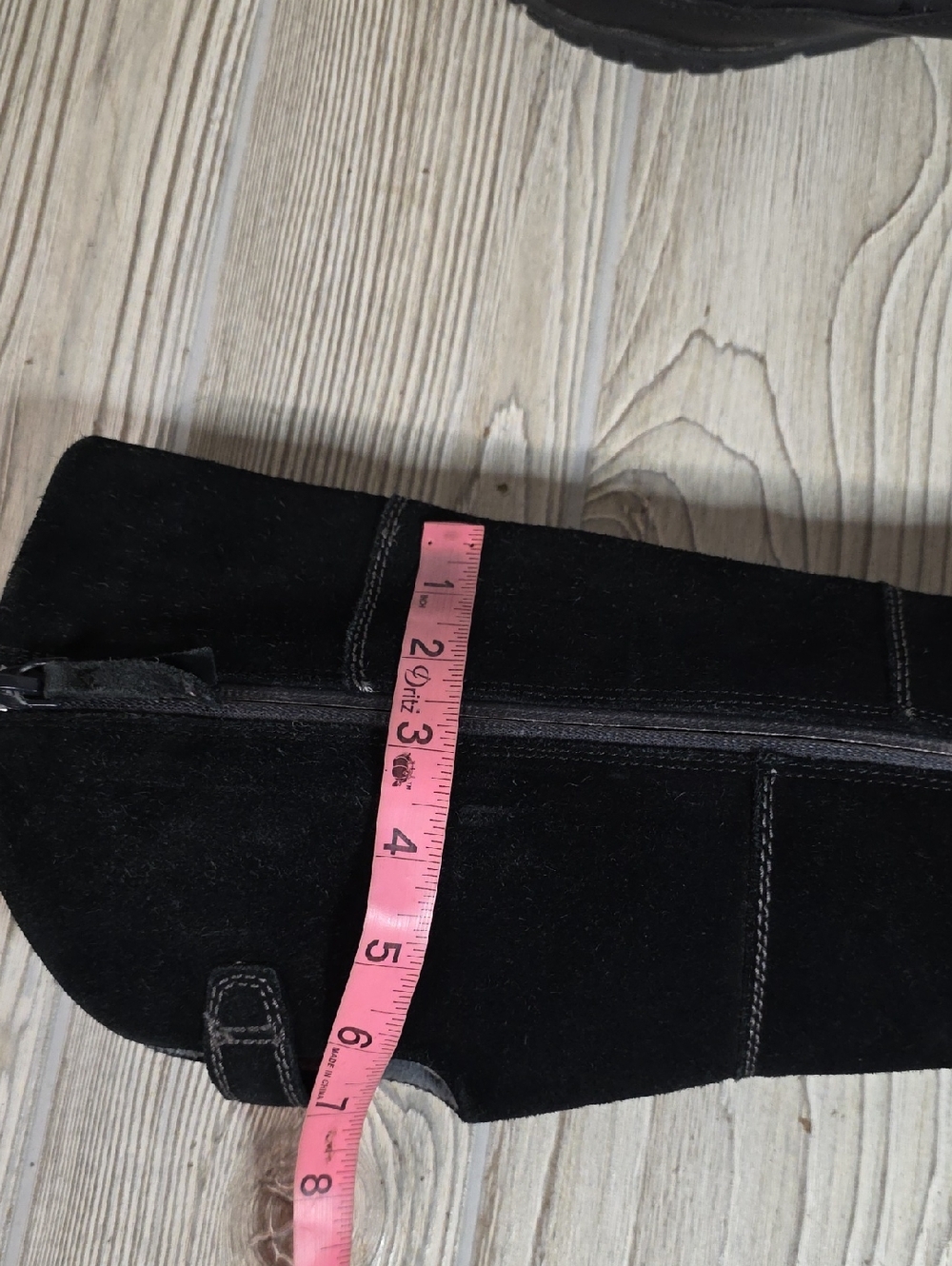 The North Face Anna Purna Tall Black Suede Leather Boots Womens Size 8.5 - Picture 15 of 16